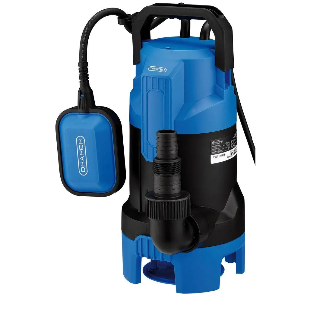 Draper 230V Submersible Dirty Water Pump with Float Switch, 260L/min, 550W