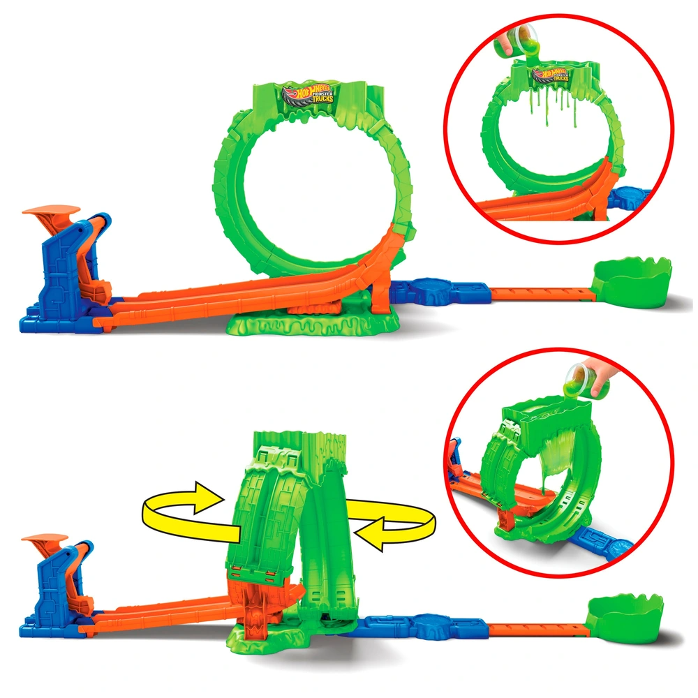 Hot Wheels Monster Trucks Mutant Chaos Loop Challenge Playset
