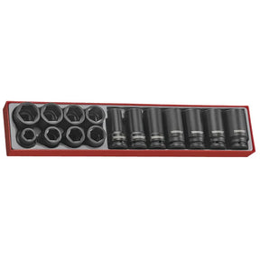 Teng Tools 3/8" & 1/2" Hex Impact Socket Set (15Pcs)