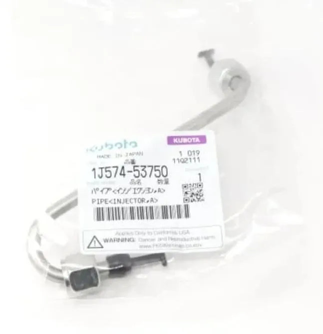Injector Pipe 1J57453750 - OEM Fuel Injection Line for Kubota Engines