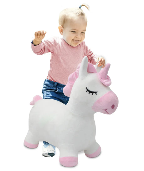 JAMARA - HoppyDoo Plush Unicorn Bouncy Hopper (Pump Included)