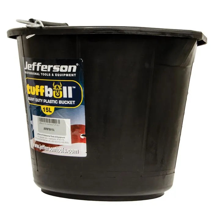 Jefferson 15 Litre Tuff-Bull Bucket (Black)