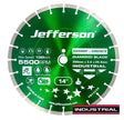 Jefferson 350mm Industrial Diamond Blade - Professional-Grade Green Blade for Heavy-Duty Cutting, Extended Lifespan