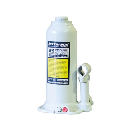 Jefferson 10 Tonne Bottle Jack - Heavy-Duty Steel with Hydraulic Cylinder