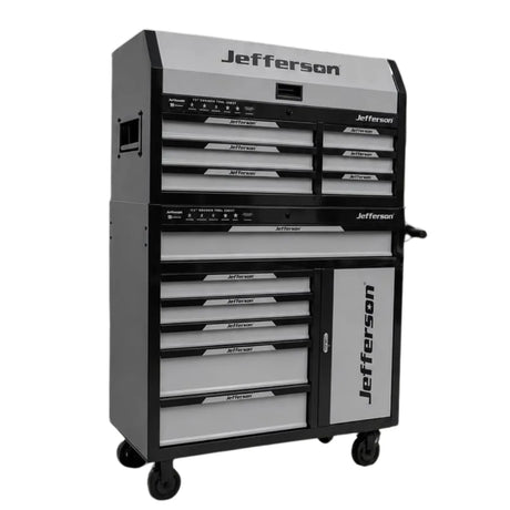 Jefferson 12 Drawer Professional Tool Chest Grey