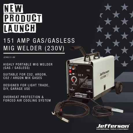 Jefferson 151Amp MIG Welder - Gas/Gasless