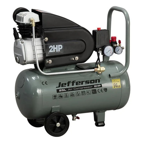 Jefferson 25L 2.0HP Compressor 8 Bar 110V with Pressure Regulator
