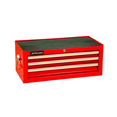 Jefferson 3 Drawer Middle Chest - Red