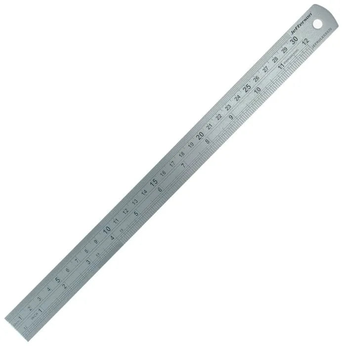Jefferson 30cm Stainless Steel Ruler