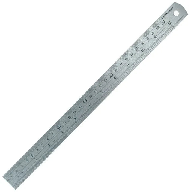 Jefferson 30cm Stainless Steel Ruler