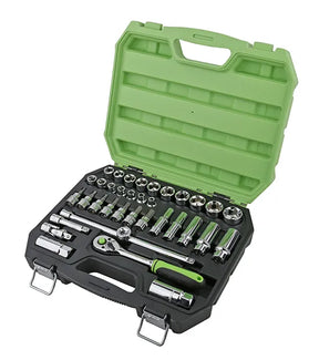 Jefferson 35 Piece 3/8" Drive Socket Set with 72 Tooth Ratchet