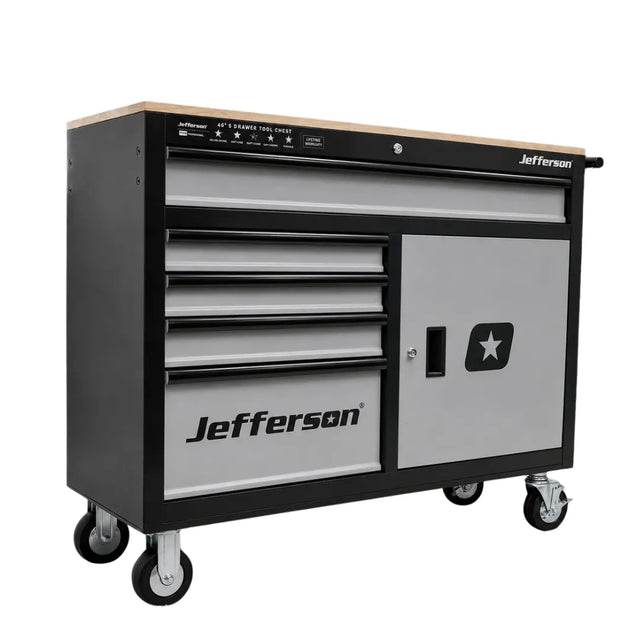 Jefferson 5 Drawer Professional Work Station Grey
