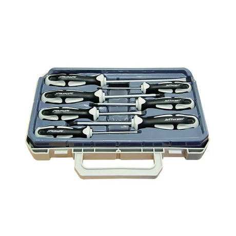 Jefferson 7 Piece Screwdriver Set - Chrome Vanadium Steel, Comfort Grips