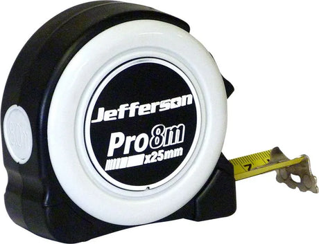 Jefferson 8m Professional Measuring Tape Nylon Coated