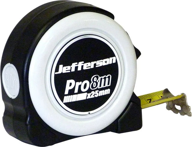 Jefferson 8m Professional Measuring Tape Nylon Coated
