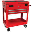Jefferson Mobile Tool Trolley with Sliding Lid & Twin Drawers