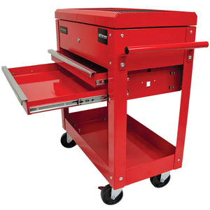 Jefferson Mobile Tool Trolley with Sliding Lid & Twin Drawers