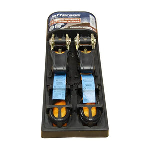 Jefferson Orange Ratchet Strap Set 3.5m x 25mm (2pc)