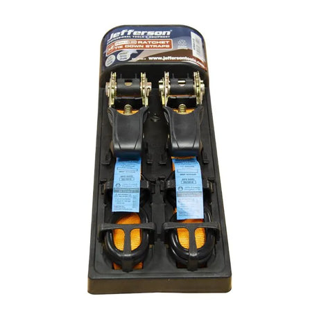 Jefferson Orange Ratchet Strap Set 3.5m x 25mm (2pc)