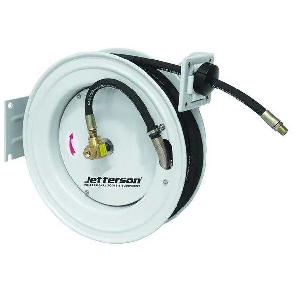 Jefferson Retractable Steel Air Hose Reel 15m 3/8"