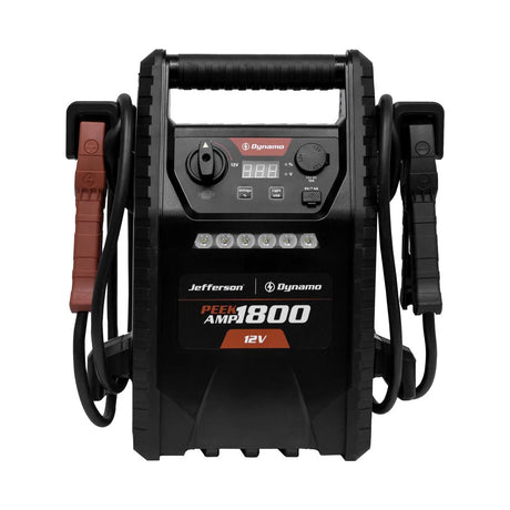 Jefferson 1800A Dynamo Jump Starter - Portable Booster with Worklight & USB Charging