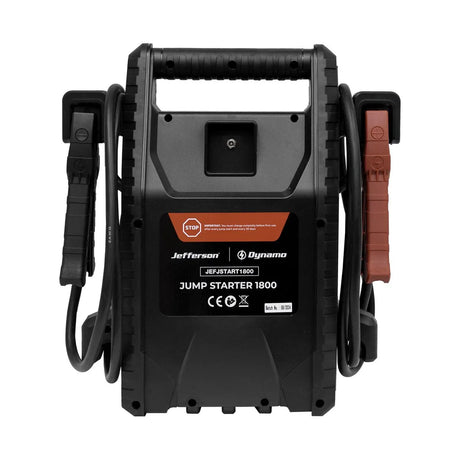 Jefferson 1800A Dynamo Jump Starter - Portable Booster with Worklight & USB Charging