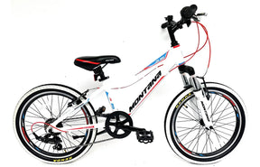 Montana Junior 20" Bike - White, Red, Blue | Alloy Frame & Shimano 6-Speed