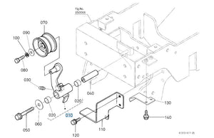 K1310-95050 Kubota Arm Tension Kit - PTO Tension Pulley Kit for G Series