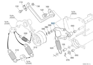 K2053-15953 Kubota PTO Brake Assy - Complete PTO Brake Assembly for G23-LD