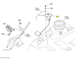 K2063-61370 Kubota Fuel Sensor | Genuine Replacement for G23-LD & B10000 Models