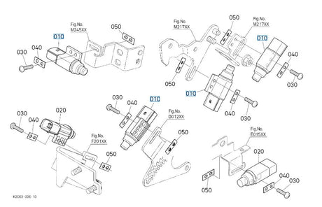 K2871-62250 Kubota Waterproof Switch - Compatible with BX Series & G Series Tractors