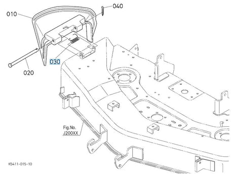 K5112-72132 Kubota Discharge Cover Spring - OEM Tension Spring for RCK Decks