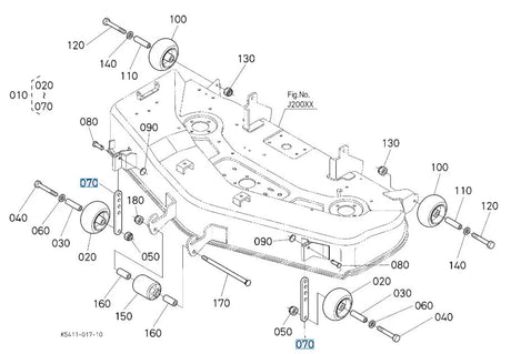 K5122-72683 Kubota Plate - Genuine Gauge Wheel Mounting Plate