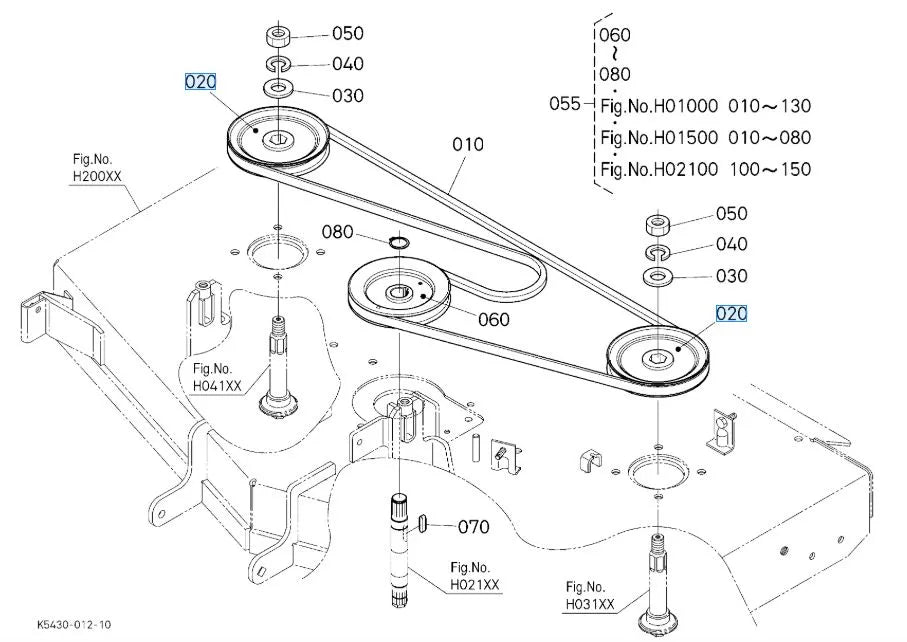 K5221-71140 Kubota Pulley - Blade Side Pulley for Mower Decks