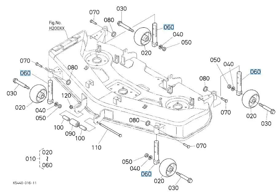 K5221-72680 Kubota Pin - OEM Gauge Wheel Pin for Mower Decks