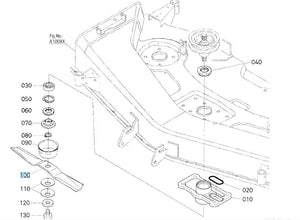 K5371-34340 Kubota Blade - OEM 60" Mower Deck Blade for BX & G Series