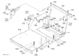 K6072-63760 Kubota Bottom Plate for GCK500 Series Decks