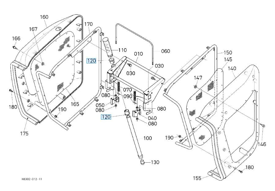 K6302-63730 Kubota Collar, Arm for GCK370GREC2 & GCK450GREC2 Lift Arms