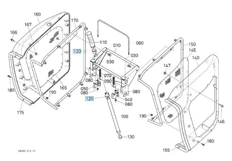 K6302-63730 Kubota Collar, Arm for GCK370GREC2 & GCK450GREC2 Lift Arms