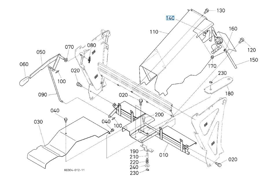 K6304-63830 Kubota Grass Sensor for GCK370GREC2 & GCK450GREC2, GR16/210