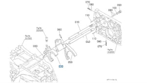 K7561‑13020 Kubota Sub Shift Fork - OEM Transmission Part