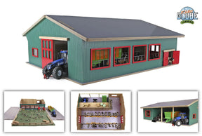 Kids Globe 1:32 Stable with Storage & Pasture - Wooden Playpen with Removable Roof Panels (V05/0310)
