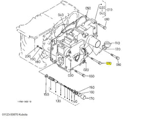 Kubota 01123-50870 Bolt, SEMS - Genuine OEM Replacement for Clutch Housings, Gear Cases & Auxiliary Control Valves