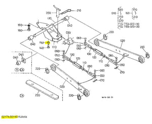 Kubota 0217450140 Wheel Nut