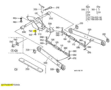 Kubota 0217450140 Wheel Nut