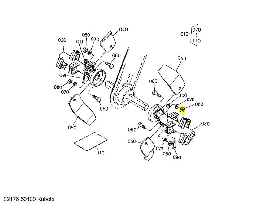 Kubota 02176-50100 Nut – Genuine OEM Replacement Part for Kubota Machinery