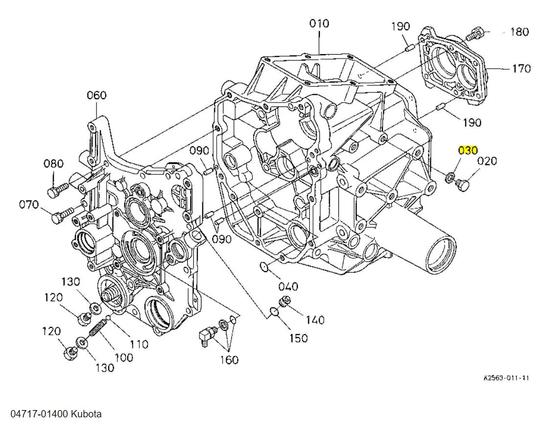 Kubota 04717-01400 Washer Seal | OEM Replacement for Transmission & Gear Shift