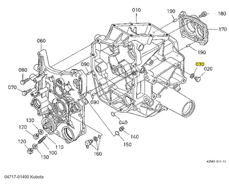 Kubota 04717-01400 Washer Seal | OEM Replacement for Transmission & Gear Shift