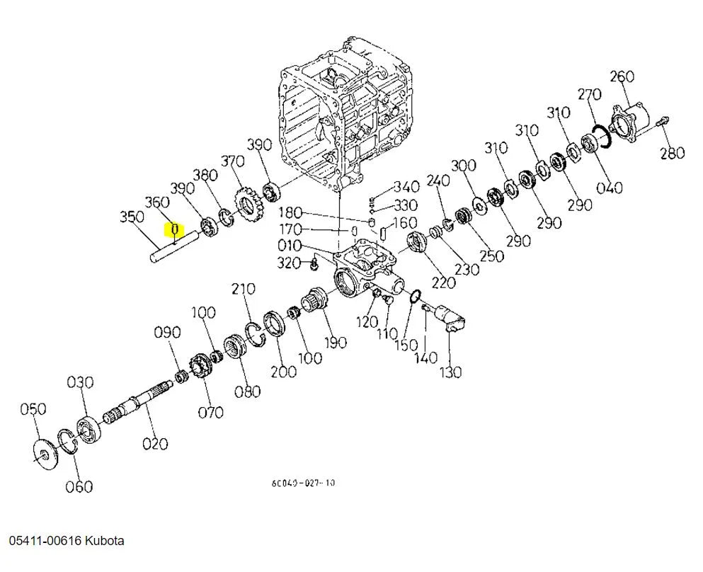 Kubota 05411-00616 Spring Pin