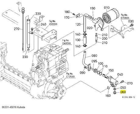 Kubota 06331-45016 Plug - Genuine OEM Hydraulic/Transmission Plug